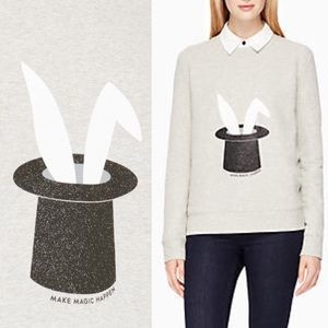 Kate Spade Cream and Black Magic Hat Sweatshirt